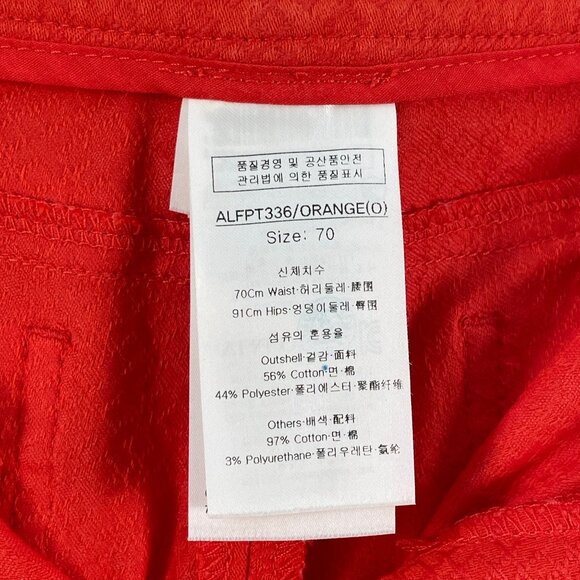 Louis Castel Womens Size 4 Orange Slim Fit Golf Pants With Pockets Embroidered L - Picture 4 of 9